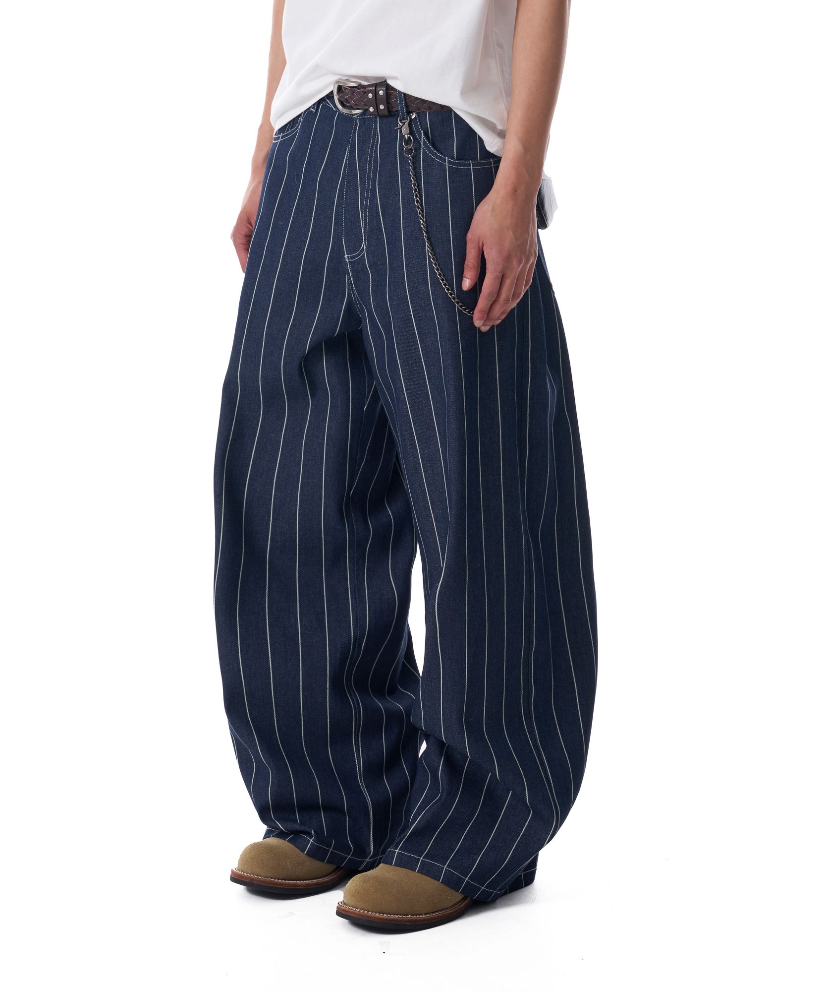 ★AAKAM★ Cinch Back Denim Pants MUSINSA | AAKAM Cinch Back Denim Pants (Dark Blue)
