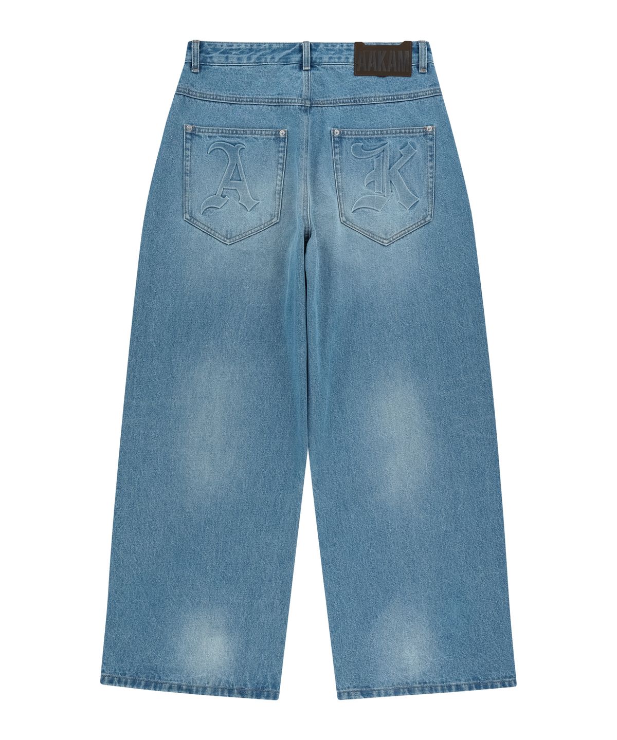 아캄(AAKAM) Embossing Logo Denim Pants (Blue)