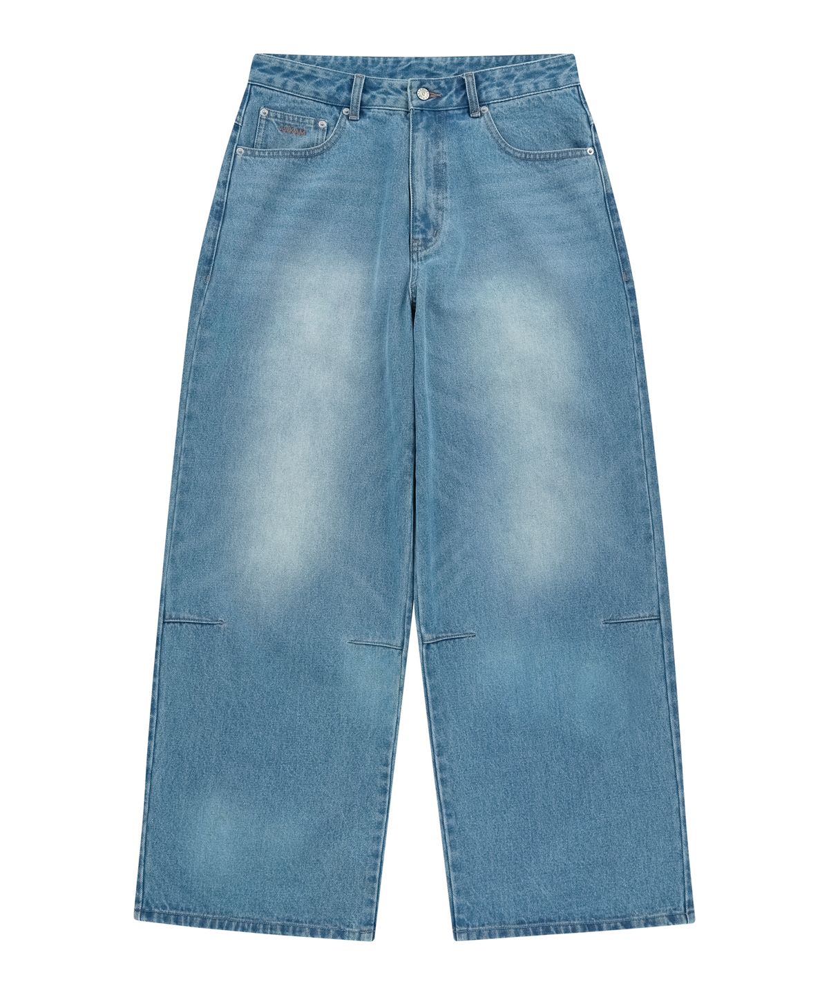 아캄(AAKAM) Embossing Logo Denim Pants (Blue)