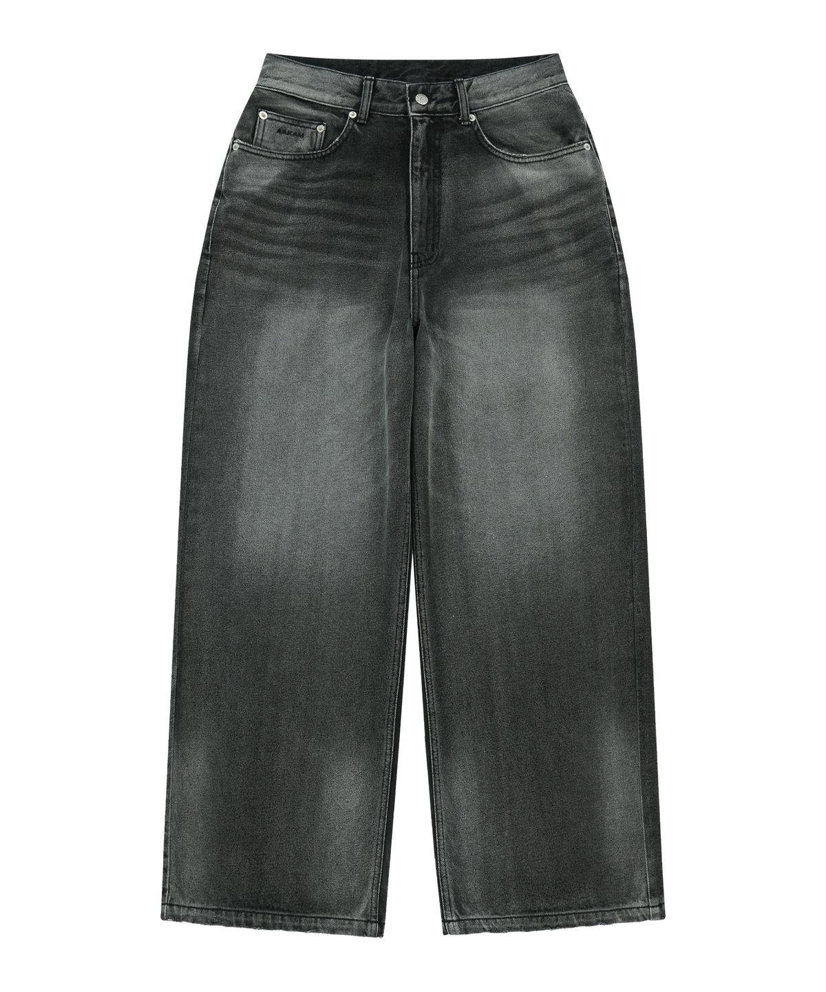 아캄(AAKAM) Distressed Pocket Denim Pants (Black)