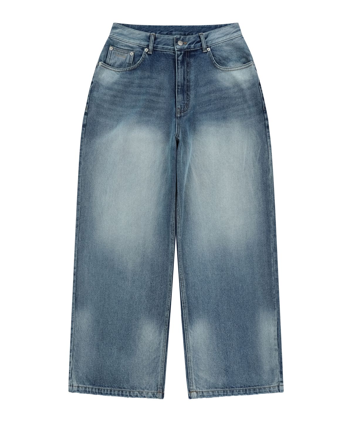아캄(AAKAM) Distressed Pocket Denim Pants (Blue)