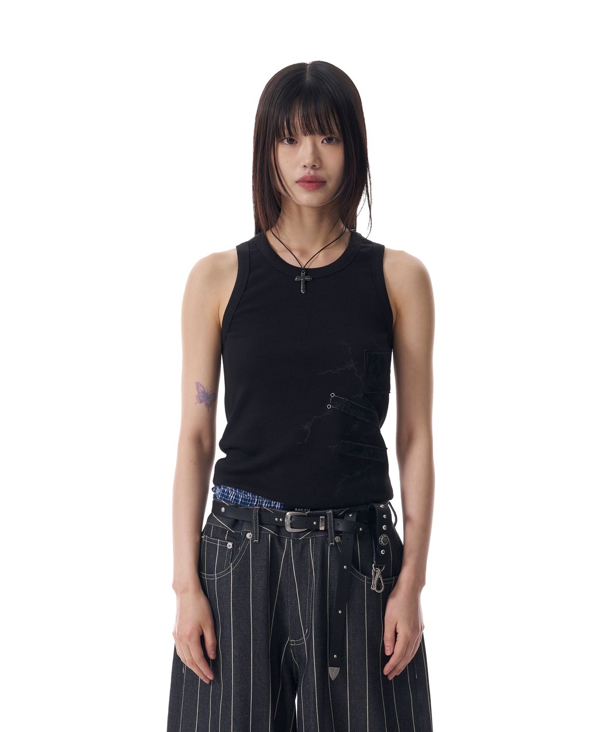 아캄(AAKAM) Thorn Patch Sleeveless (Black)