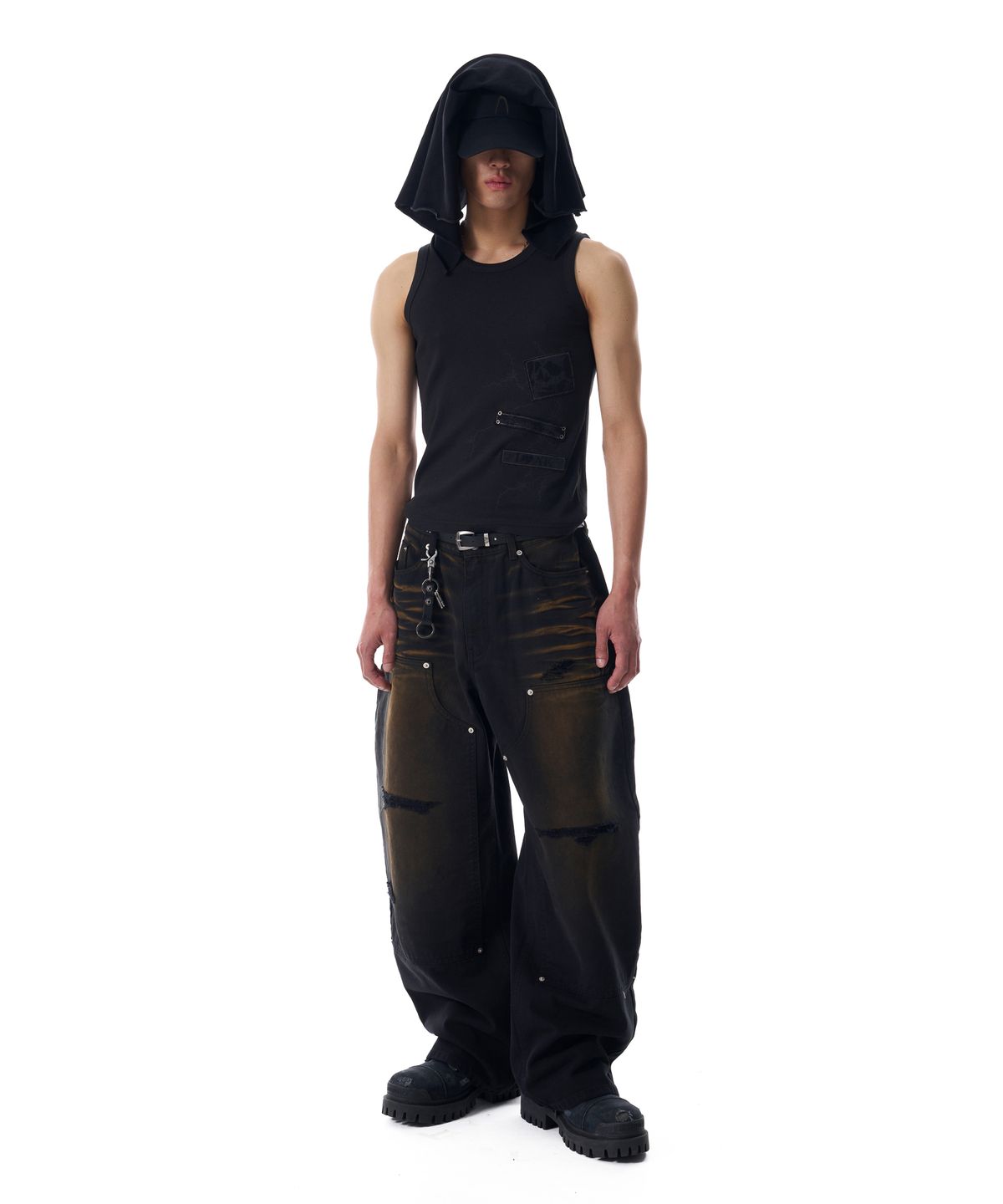 아캄(AAKAM) Thorn Patch Sleeveless (Black)