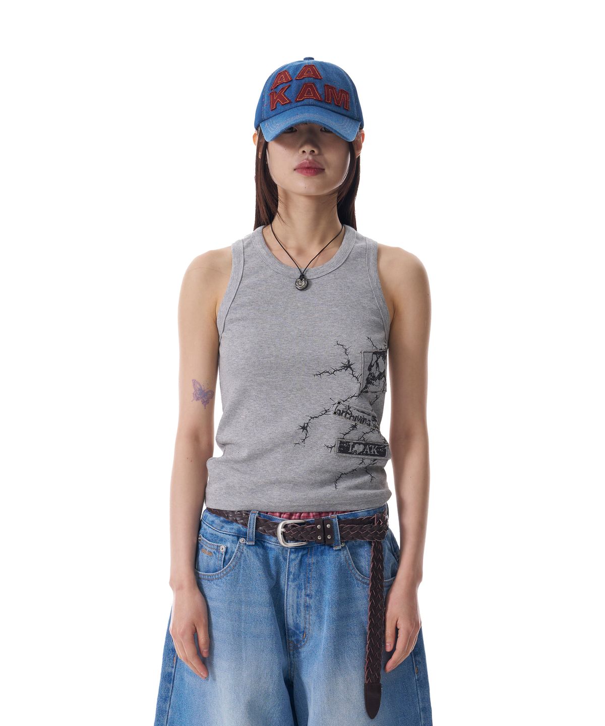 아캄(AAKAM) Thorn Patch Sleeveless (Gray)