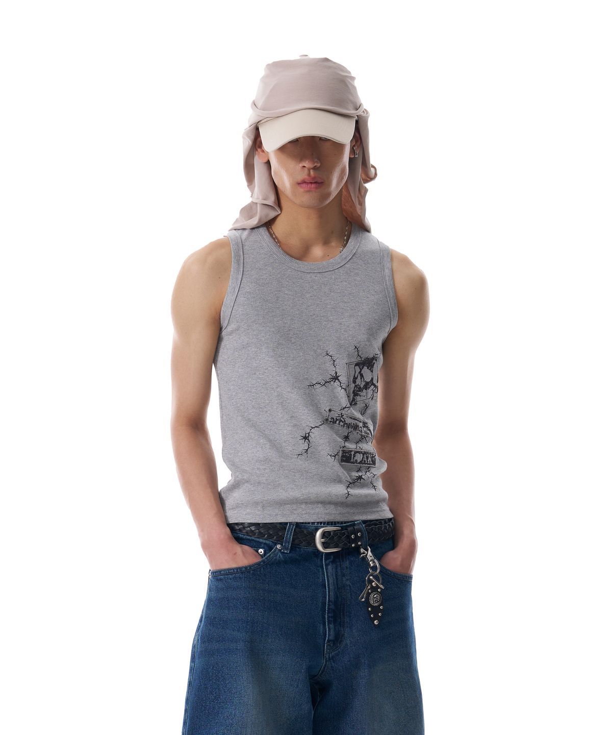 아캄(AAKAM) Thorn Patch Sleeveless (Gray)