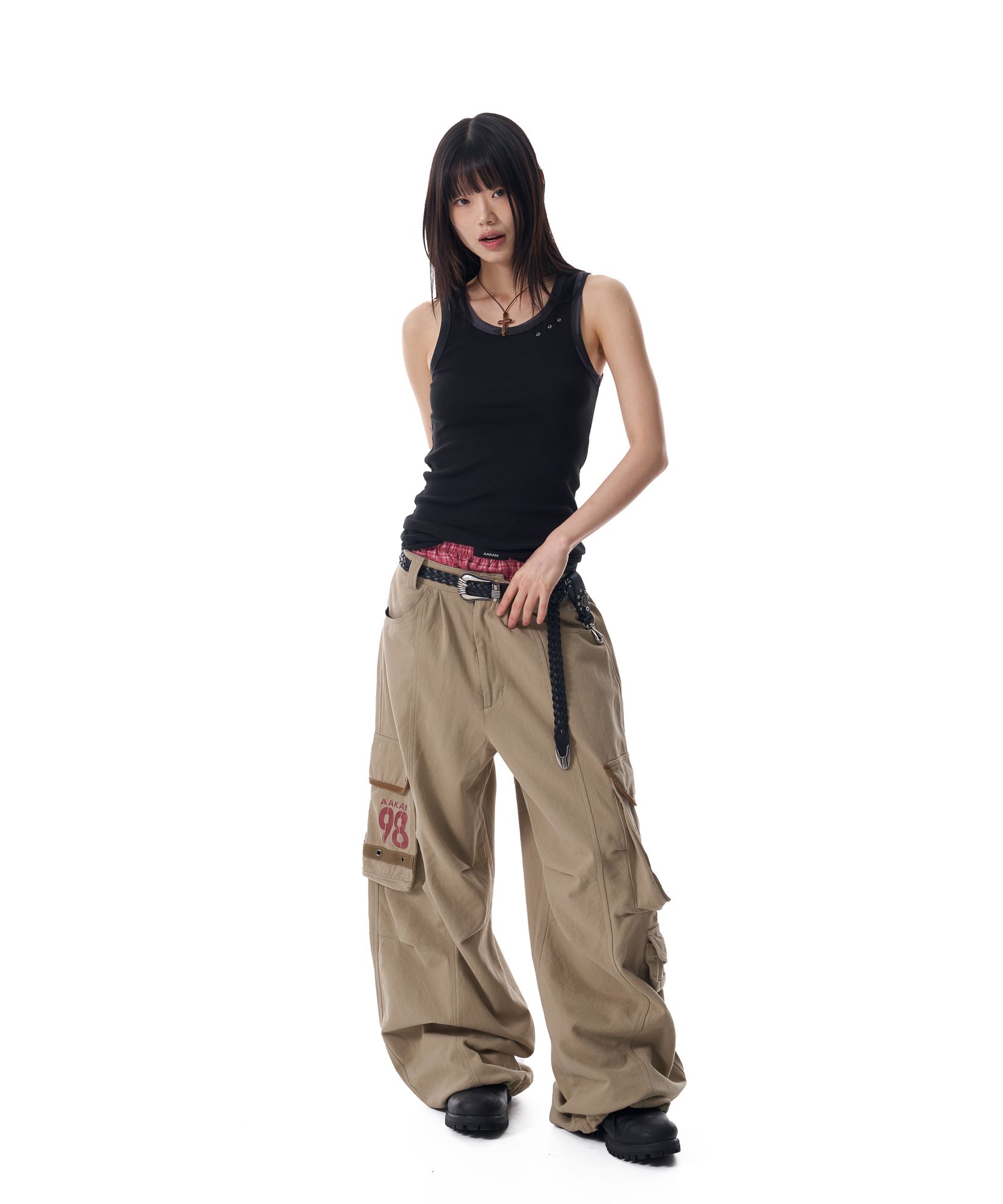 ●AAKAM● 25SS Eyelet Contrast Camo Sleeveless MUSINSA | AAKAM Eyelet Contrast Camo Sleeveless (Black)
