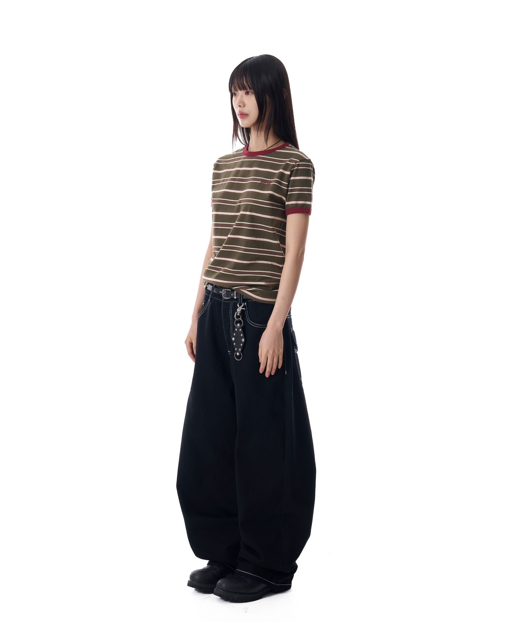 ●AAKAM● 25SS Striped Ringer Top MUSINSA | AAKAM Striped Ringer Top (Gray-Navy)