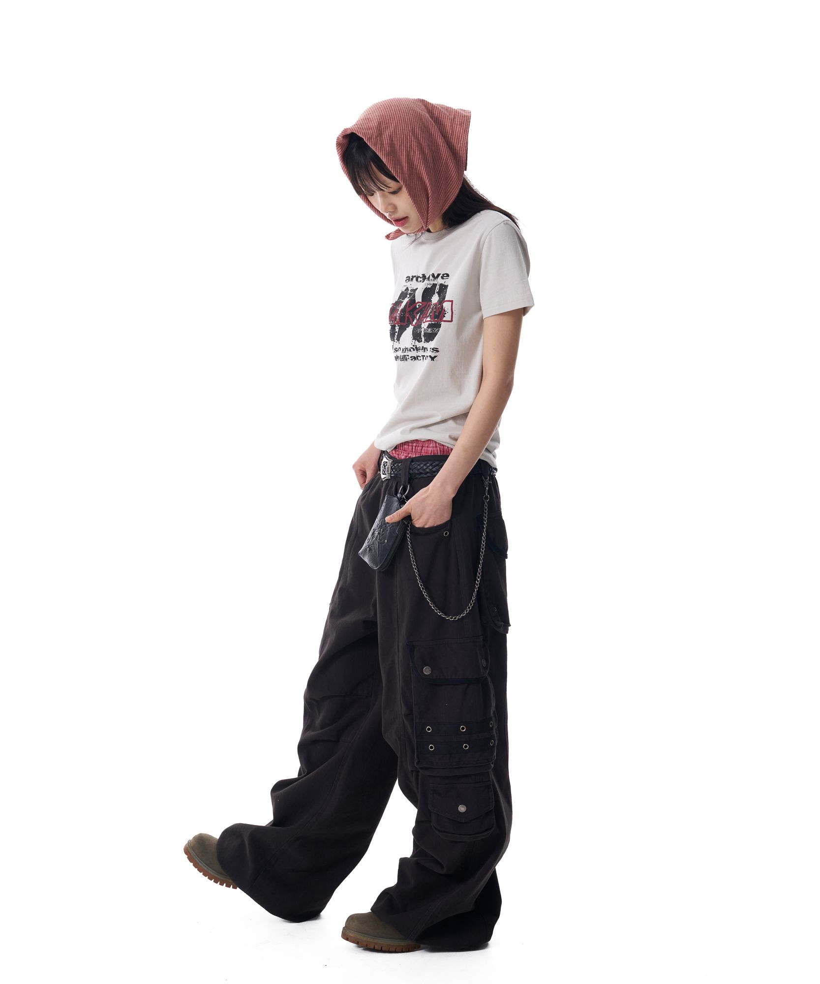 MUSINSA | AAKAM Painted 98 Half Top (Light Gray)