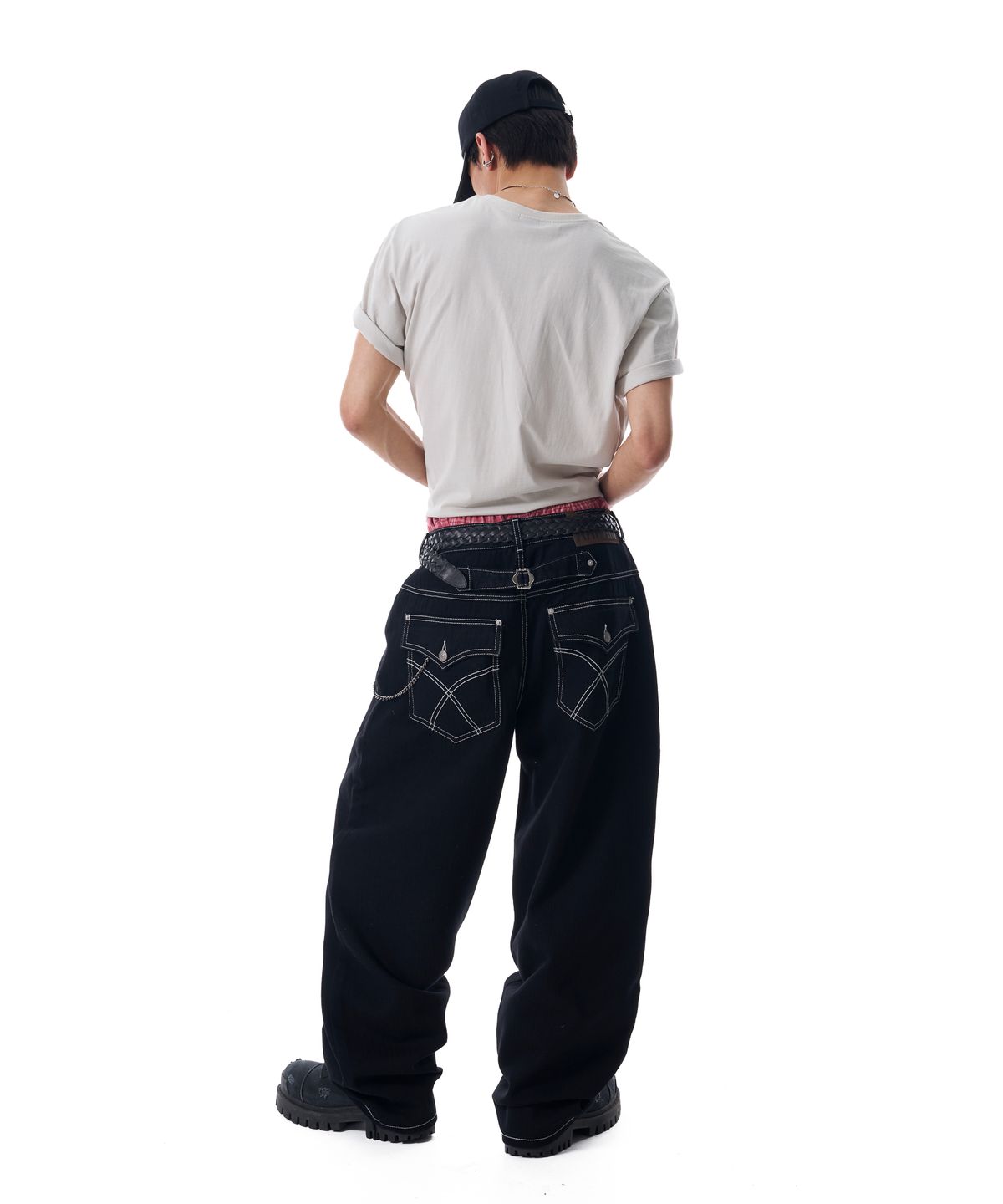 아캄(AAKAM) Painted 98 Half Top (Light Gray)
