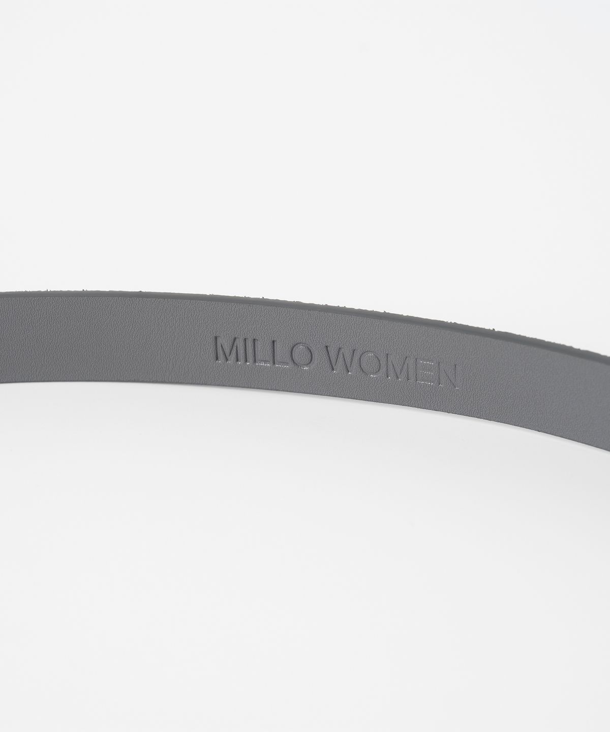 밀로 우먼(MILLO WOMEN) 스키니 레더 웨스턴 벨트 [그레이쉬 블루]