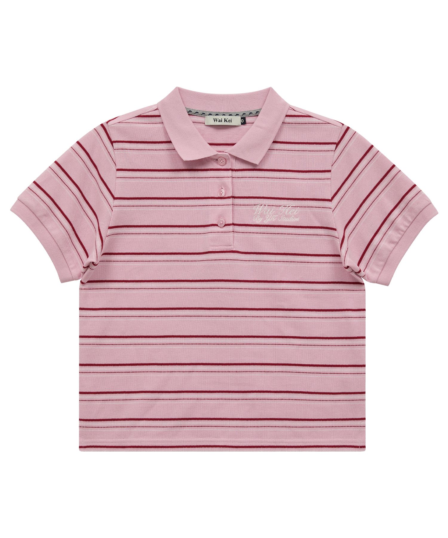 ★WAIKEI★ Striped pique short sleeve t-shirt pink YKBE02TS0 MUSINSA | WAI KEI Striped pique short sleeve t-shirt pink