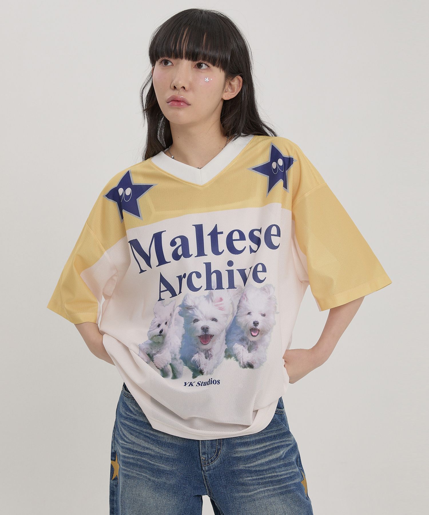 Tシャツ・カットソー Wai Kei Maltese Archive Mesh Jersey S/S T-Shirt 5SA028 MUSINSA | WAI KEI Maltese Archive Mesh Jersey Short Sleeve T