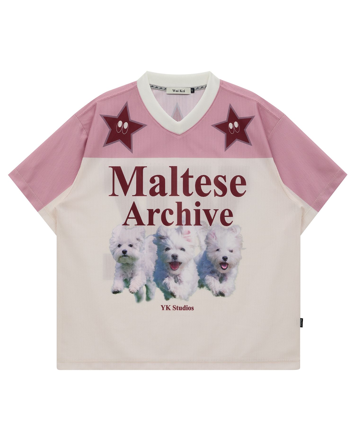 Tシャツ・カットソー Wai Kei Maltese Archive Mesh Jersey S/S T-Shirt 5SA028 Maltese Archive Mesh Jersey Long Sleeve T-shirt - WaiKei