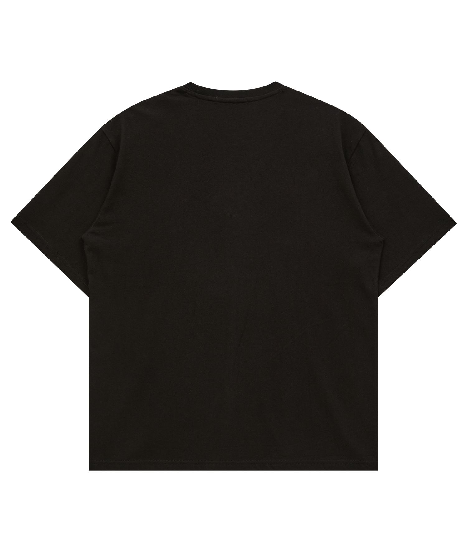 MUSINSA | WAI KEI HAPPY Patchwork Short Sleeve T-shirt Black