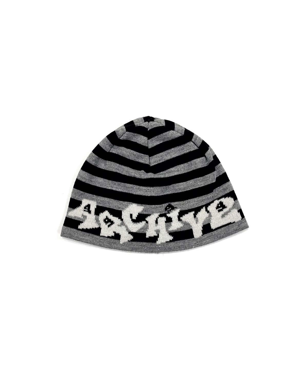 9999아카이브(9999ARCHIVE) Wavy Logo Stripe Beanie