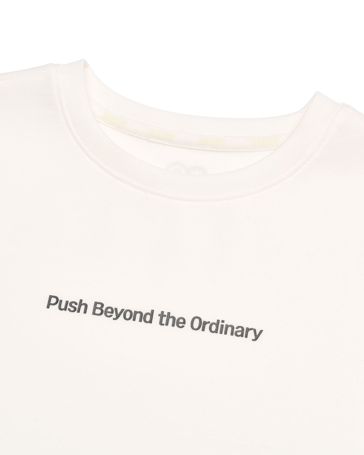 리액티파이(REACTIFY) Womens Push Cropped T-Shirt White