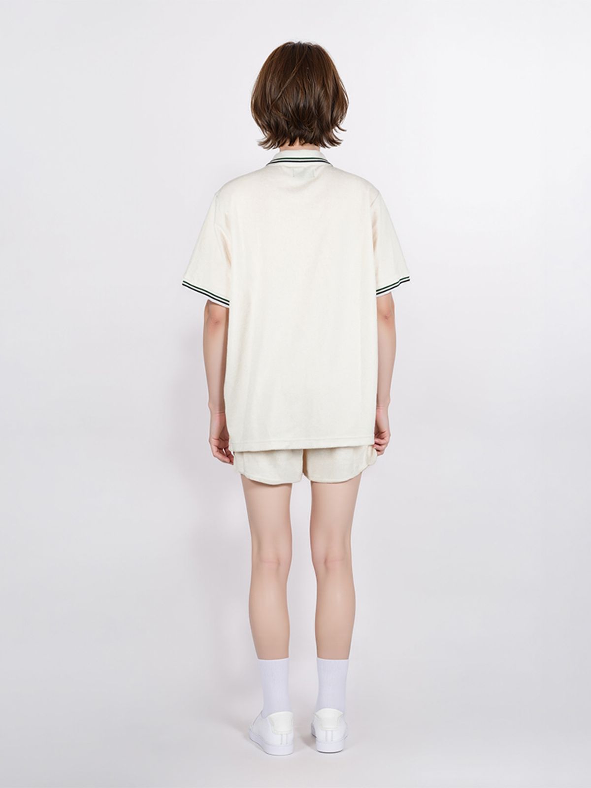 타올쿤(TOWELKUN) 폴로셔츠 테리 더블라인 크림