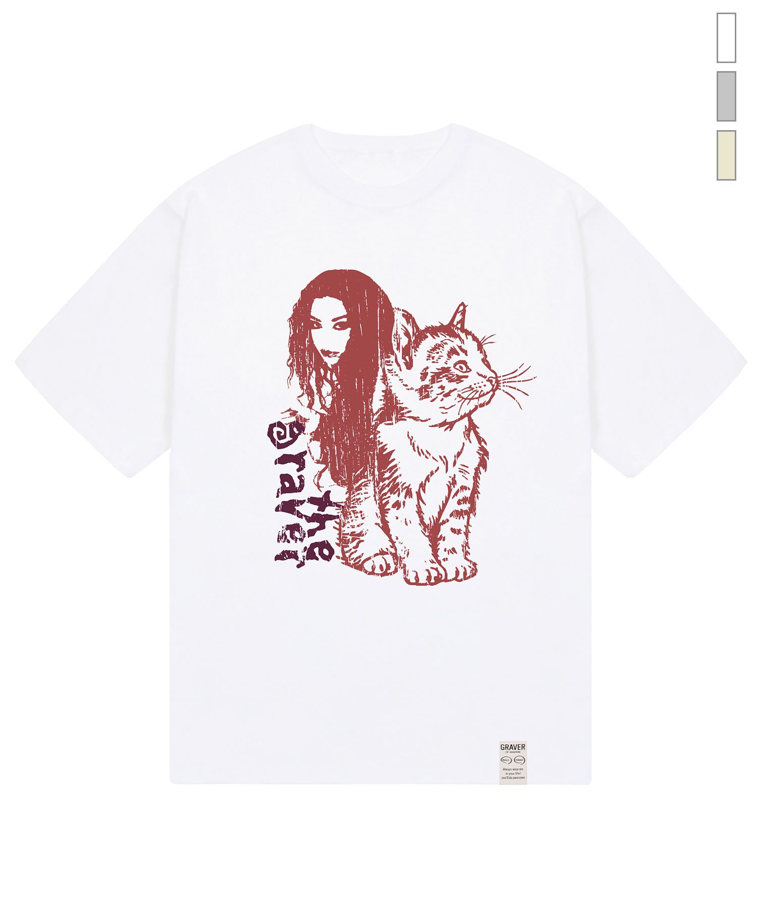【GRAVER】CAT GIRL 半袖T 3COLOR MUSINSA | GRAVER [UNISEX]CAT GIRL short sleeve t-shirt_3color