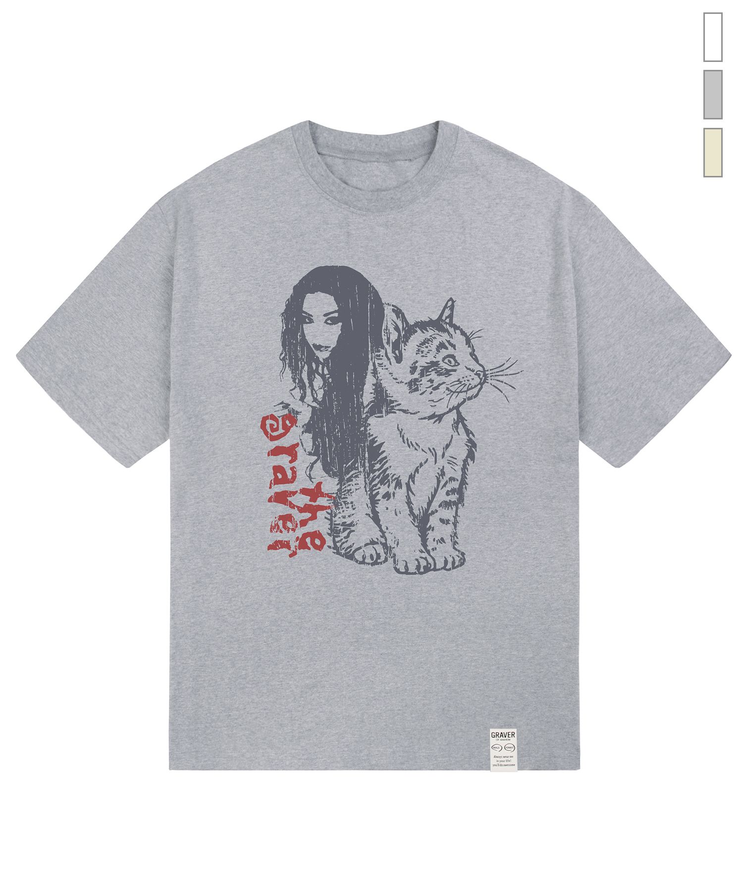 【GRAVER】CAT GIRL 半袖T 3COLOR MUSINSA | GRAVER [UNISEX]CAT GIRL short sleeve t-shirt_3color