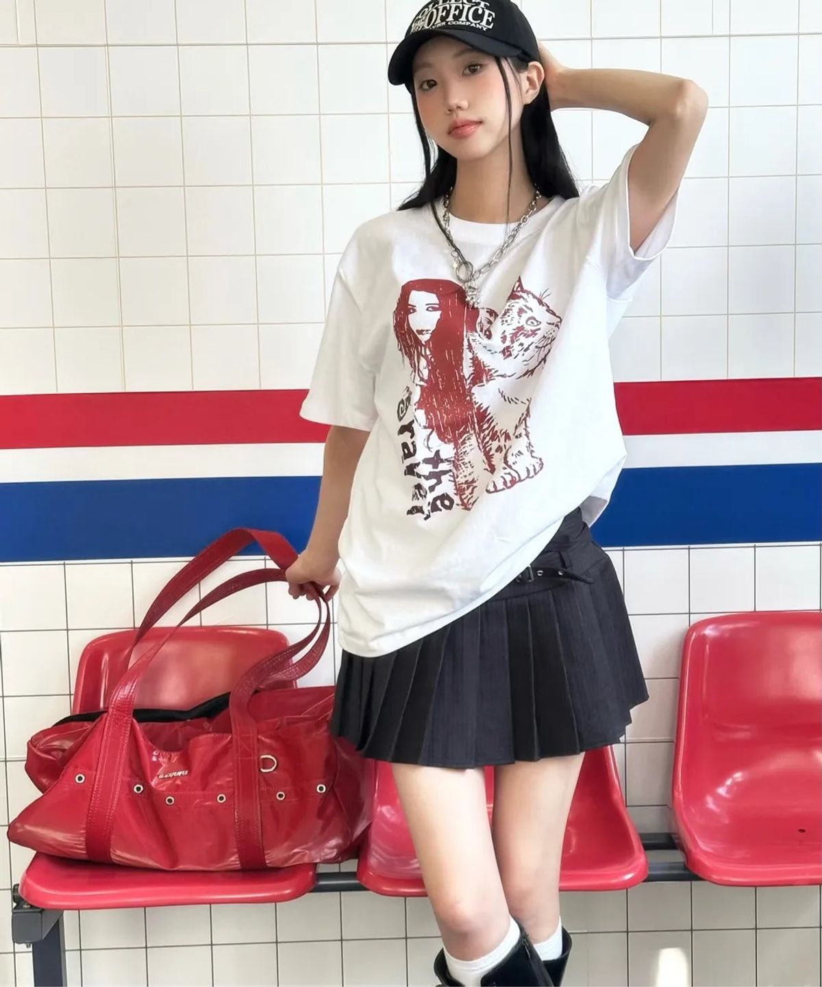 그레이버(GRAVER) [UNISEX]CAT GIRL 반팔티_3color