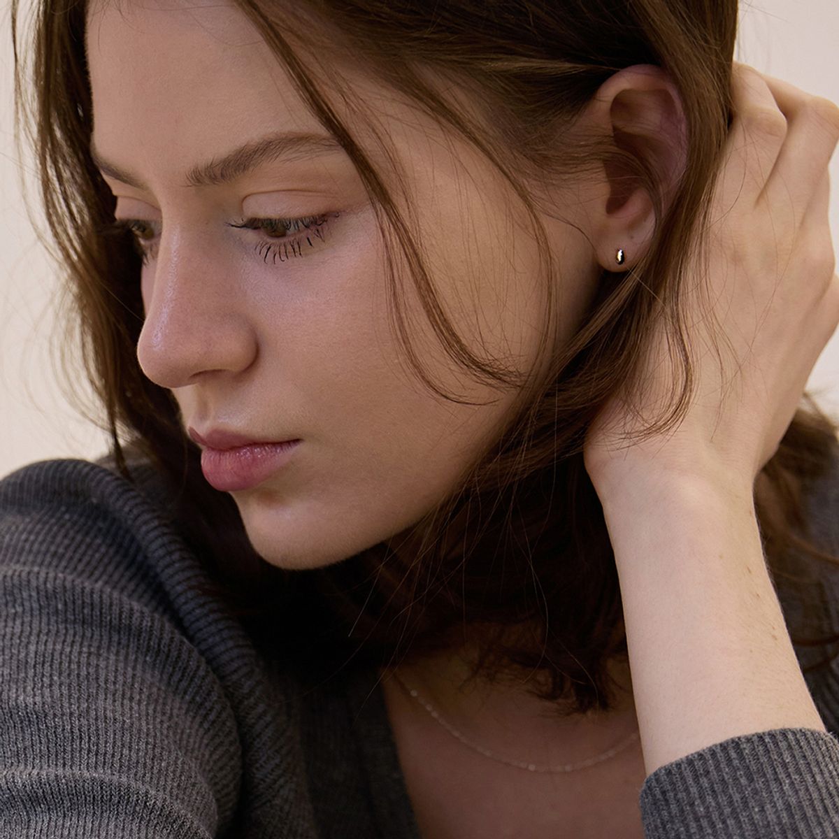 페이지플린(PAIGEFLYNN) [실버925] 마이크로 그레인 귀걸이