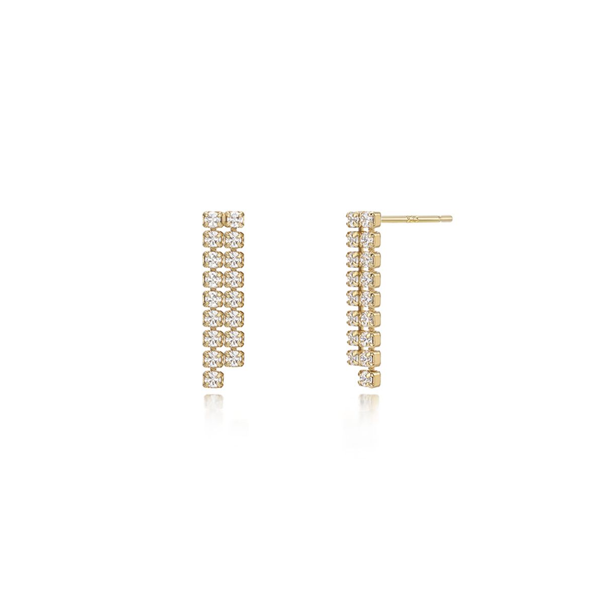 페이지플린(PAIGEFLYNN) [실버925] 브릴 투 라인 귀걸이