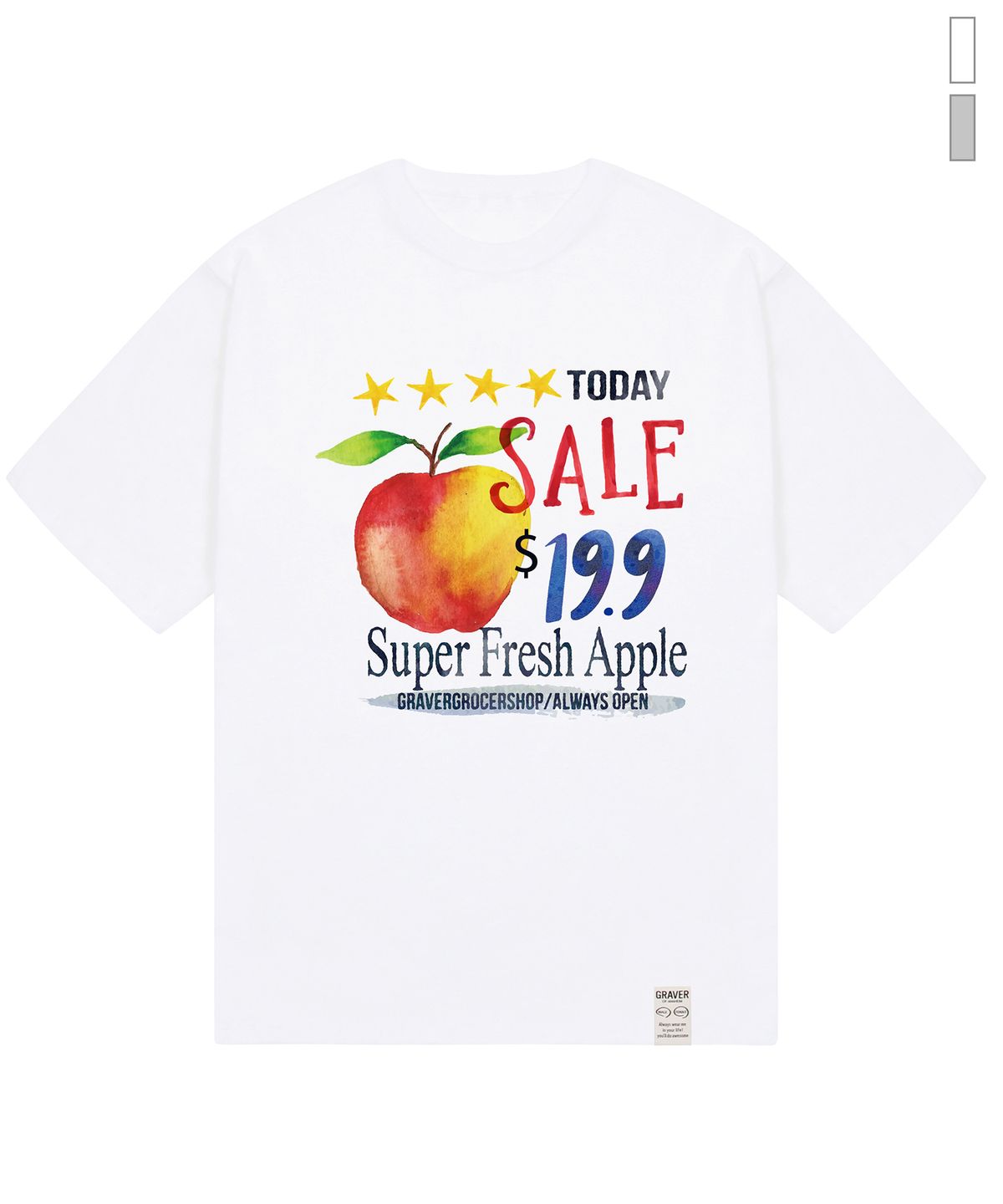 그레이버(GRAVER) [UNISEX]FRESH APPLE 반팔티_2color