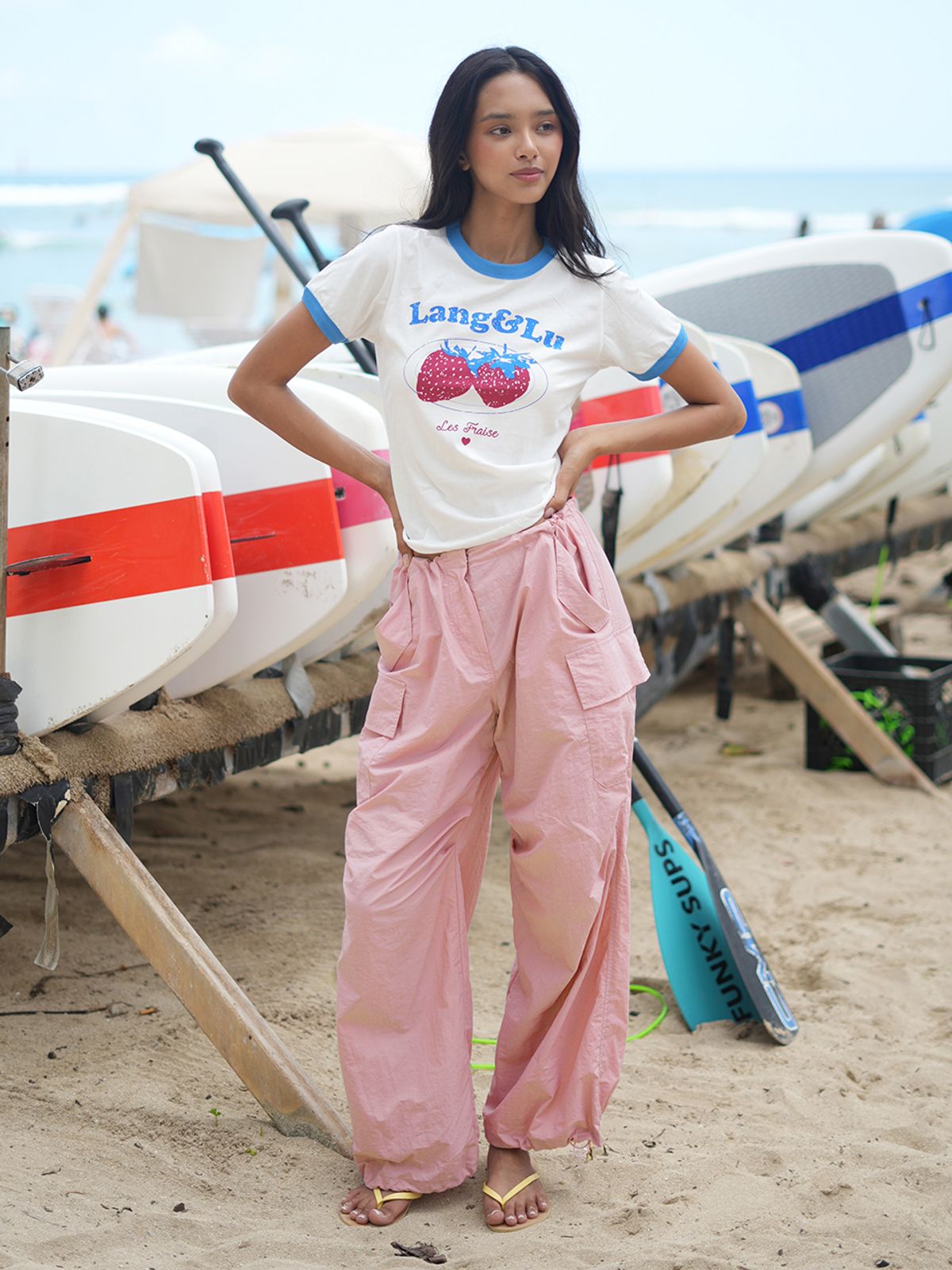 랭앤루(LANGNLU) STRAWBERRY T-Shirts(스트로베리)_WHITE