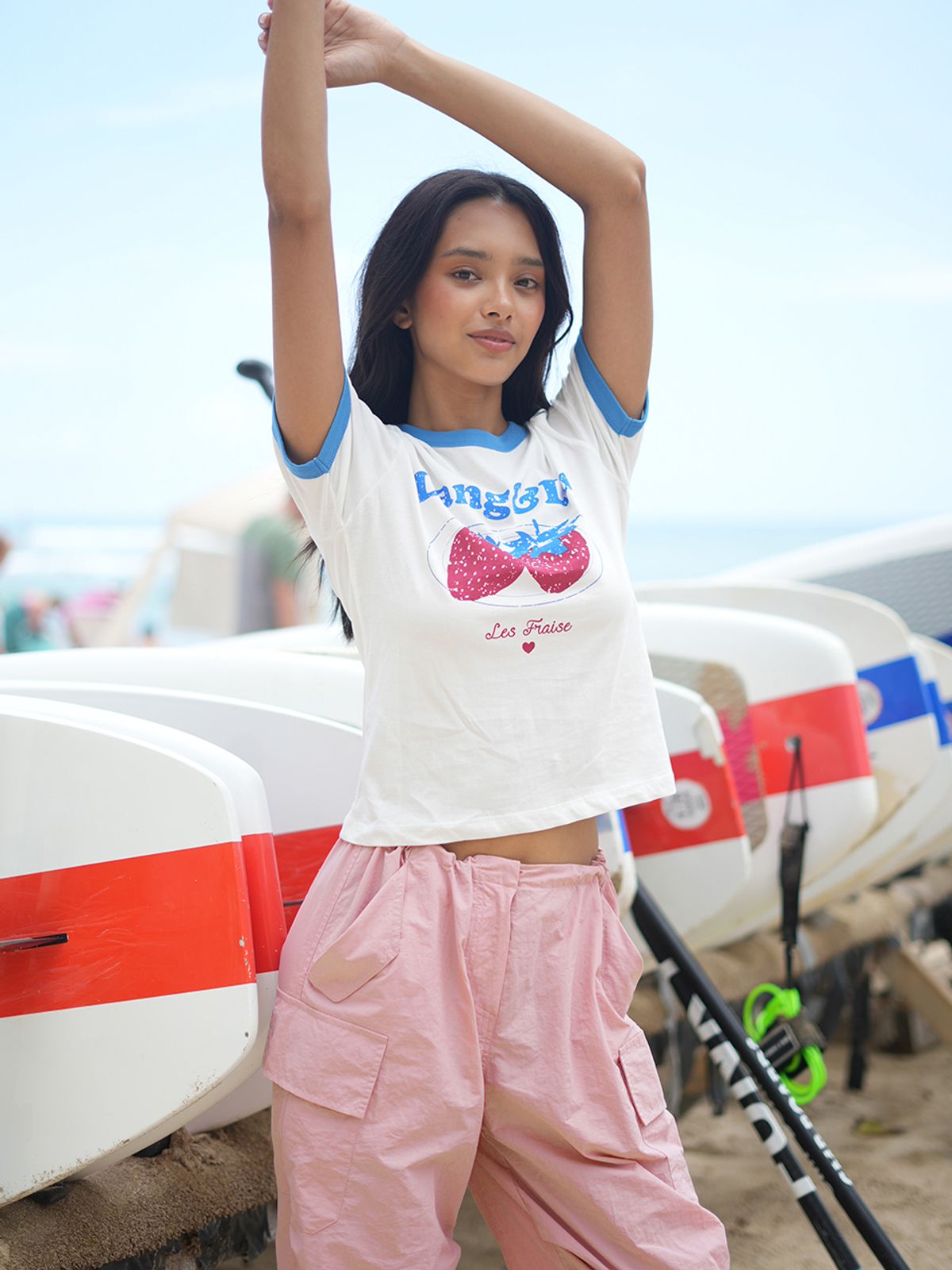 랭앤루(LANGNLU) STRAWBERRY T-Shirts(스트로베리)_WHITE