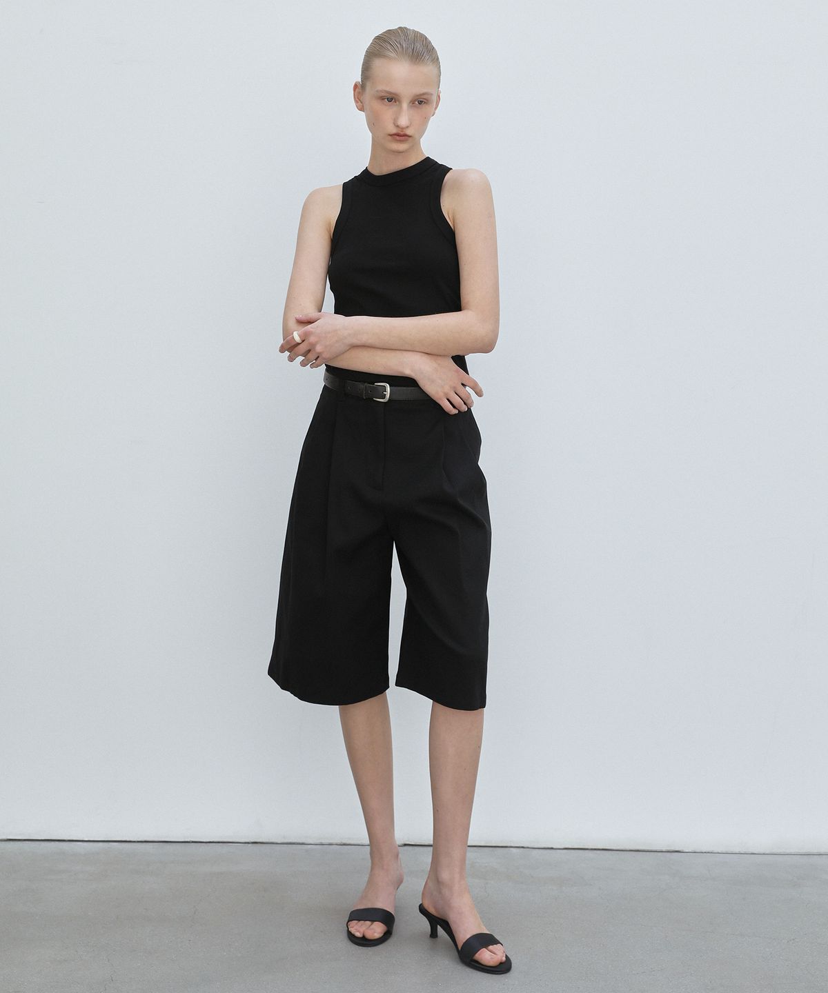 에퓨레(EPURE) REVE Satin Round Mules (3color)