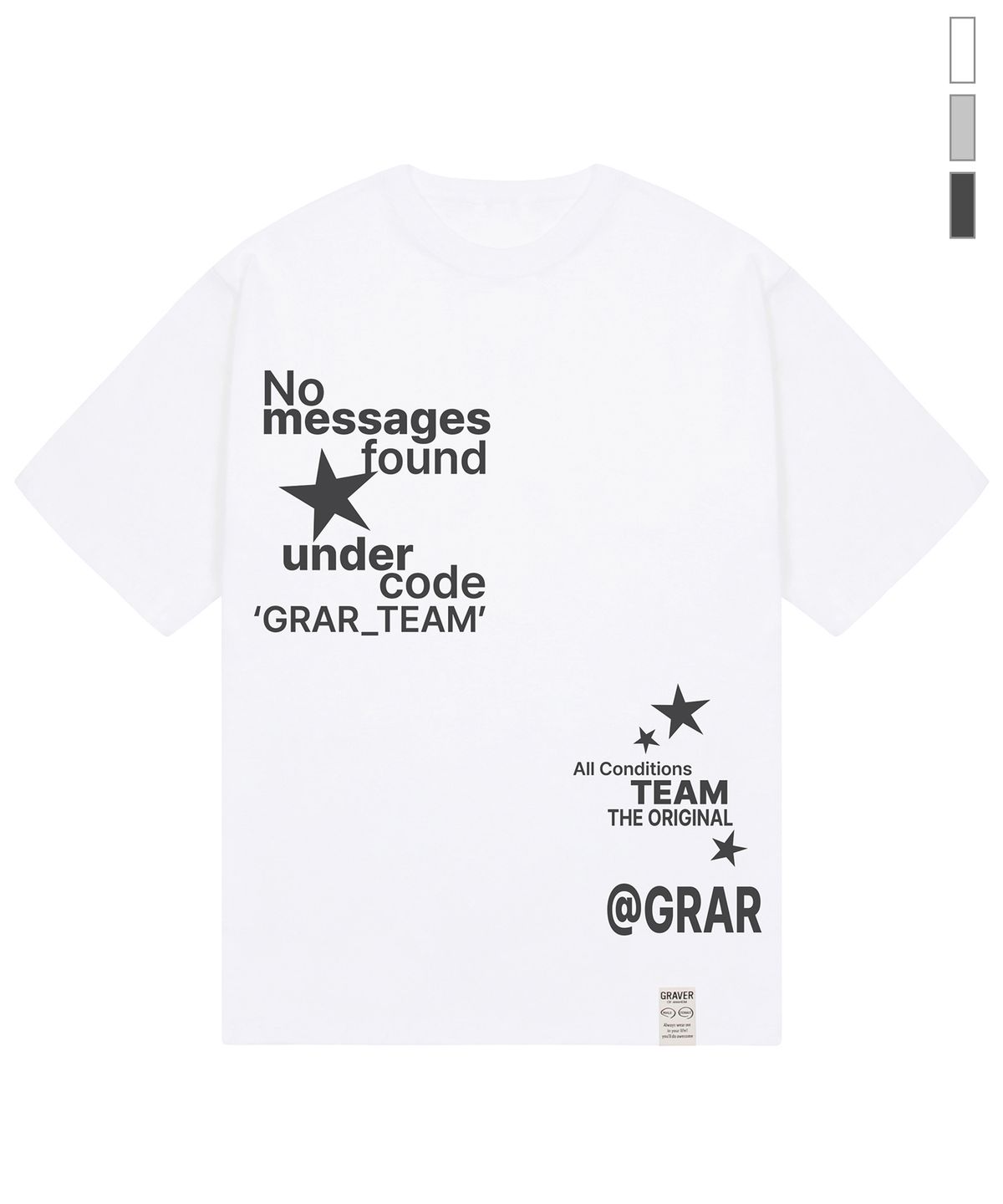 그레이버(GRAVER) [UNISEX]NO MESSAGE 반팔티_3color