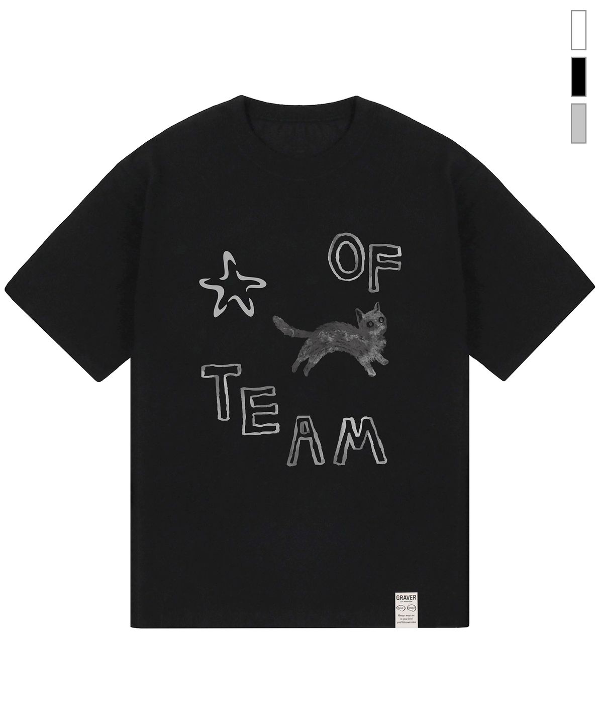 그레이버(GRAVER) [UNISEX]OF STARCAT 반팔티_3 color