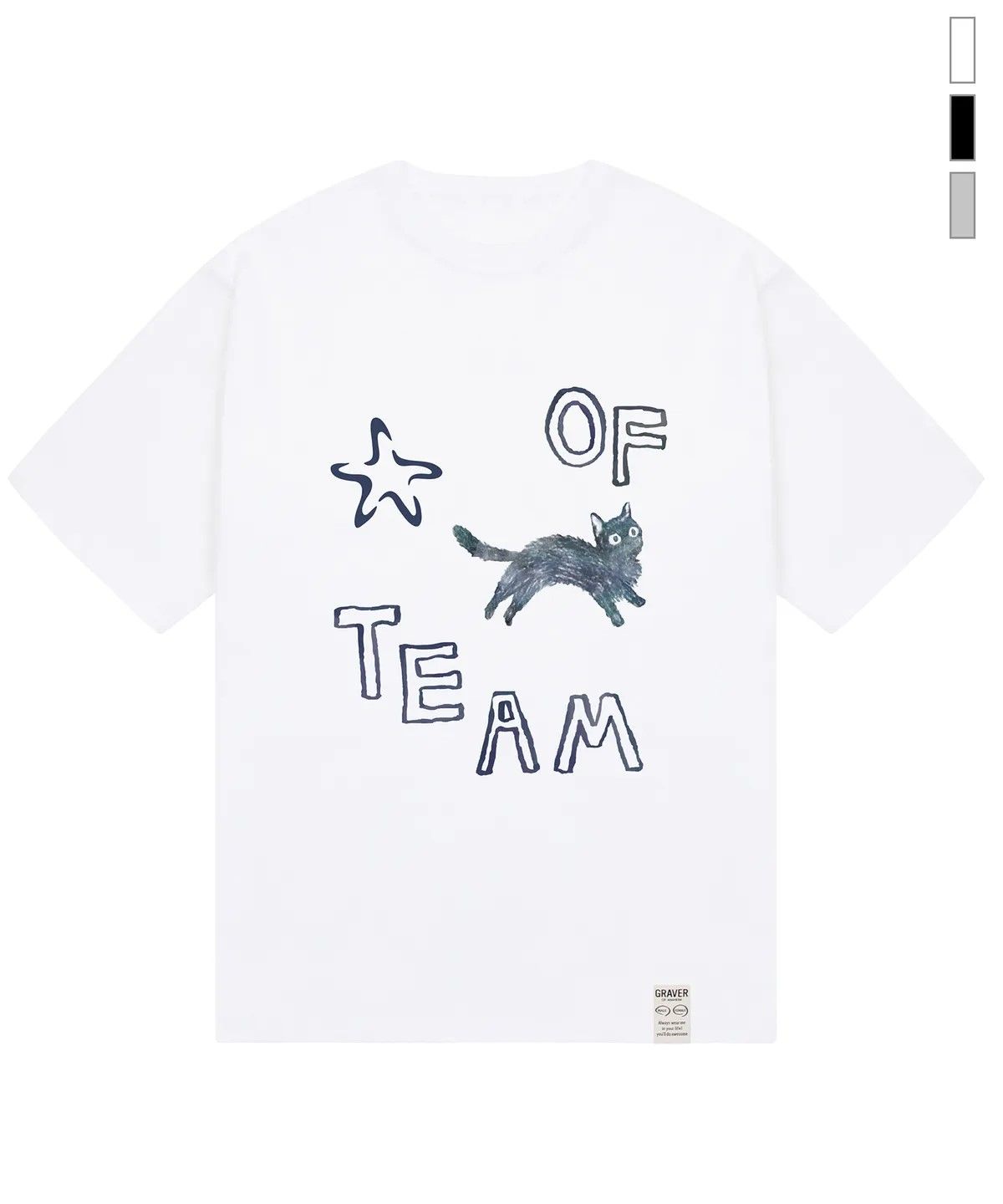 그레이버(GRAVER) [UNISEX]OF STARCAT 반팔티_3 color