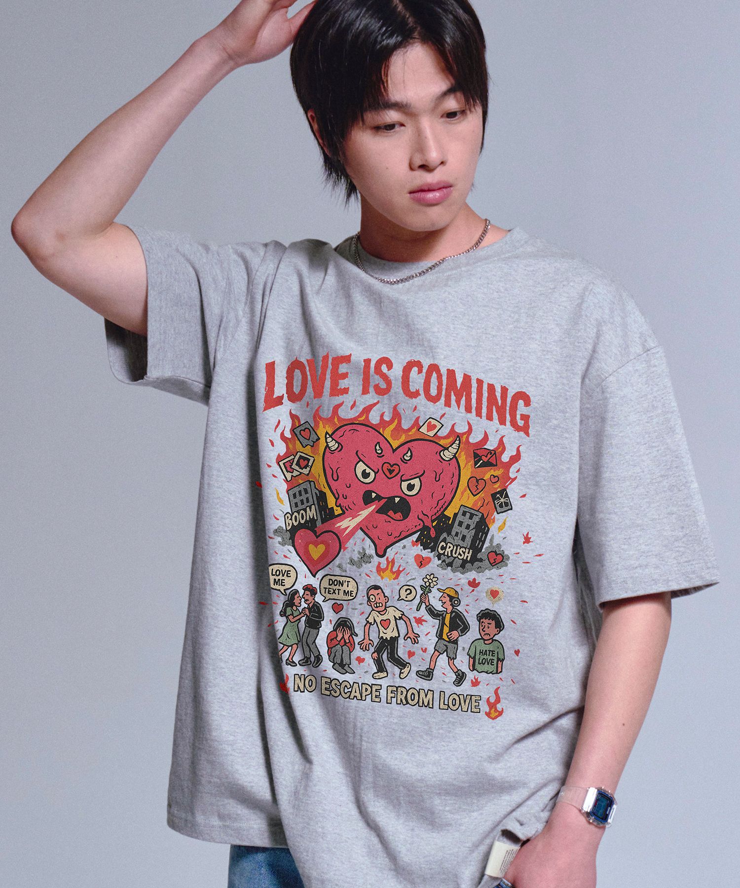 【GRAVER】LOVE IS COMING 半袖T 3COLOR MUSINSA | GRAVER [UNISEX] Love is coming short sleeve t