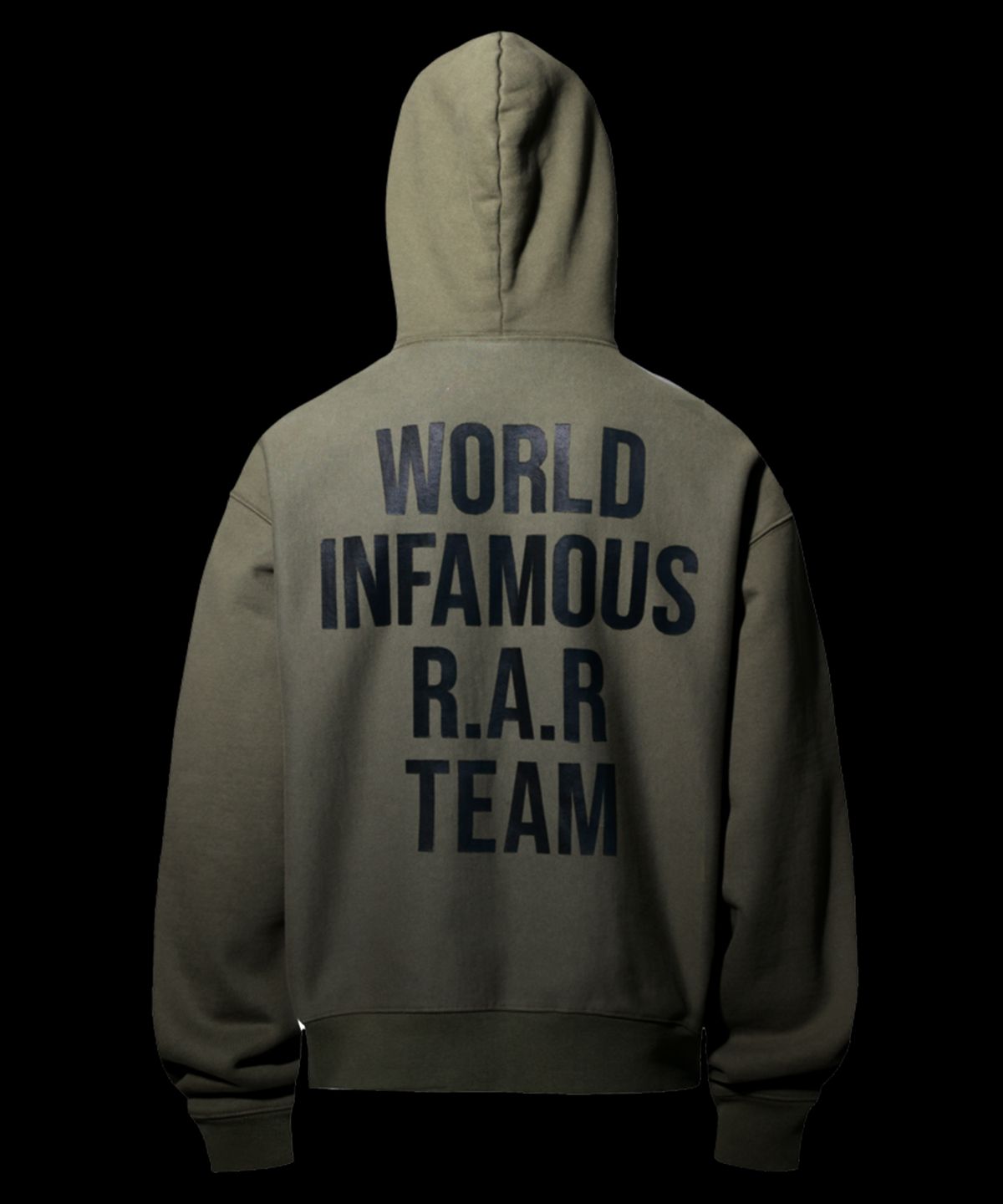 랄(RAR) WIRT 헤비웨이트 백로고 후드_올리브