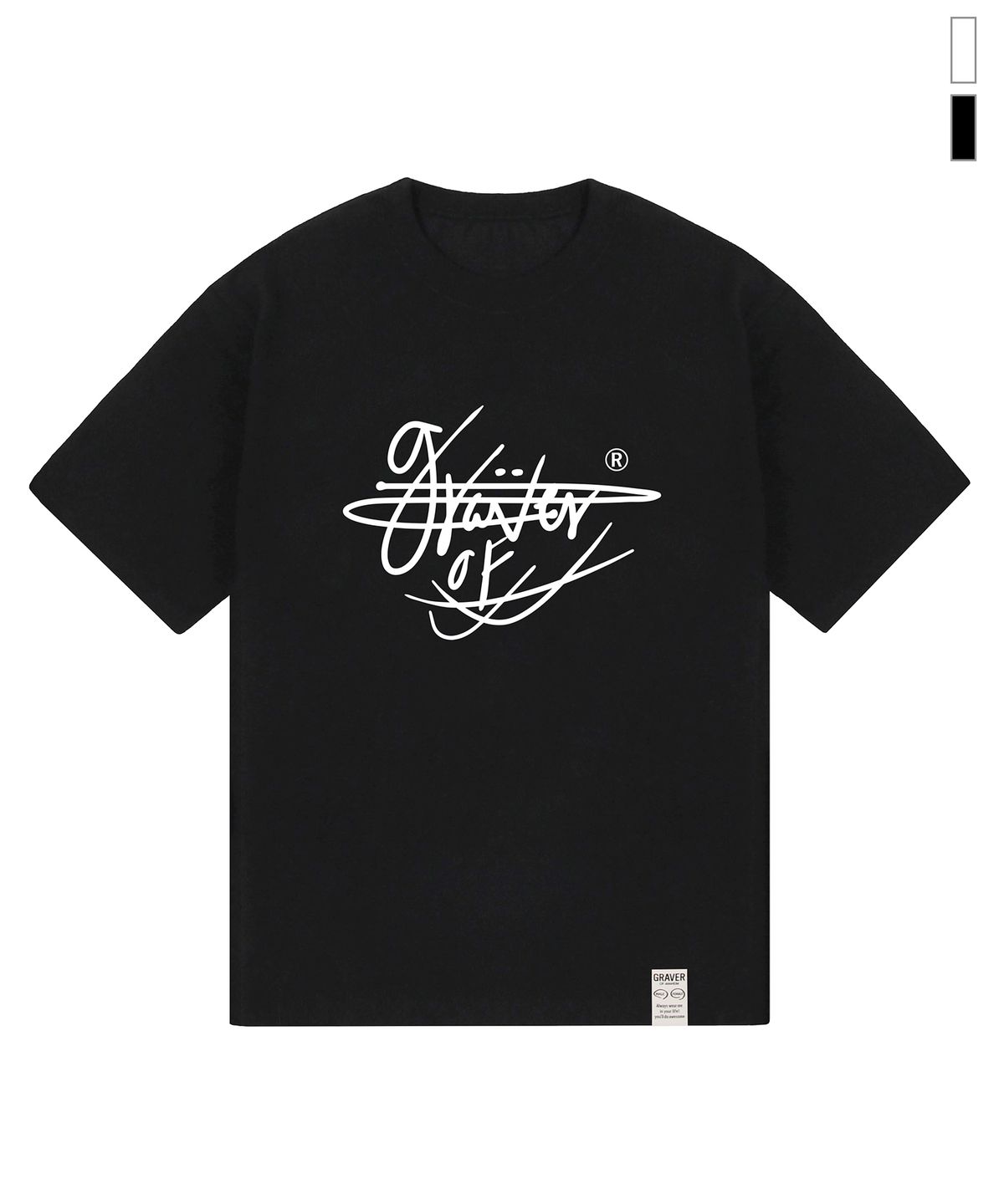 그레이버(GRAVER) [UNISEX]빅 레터링 싸인 반팔티_3color