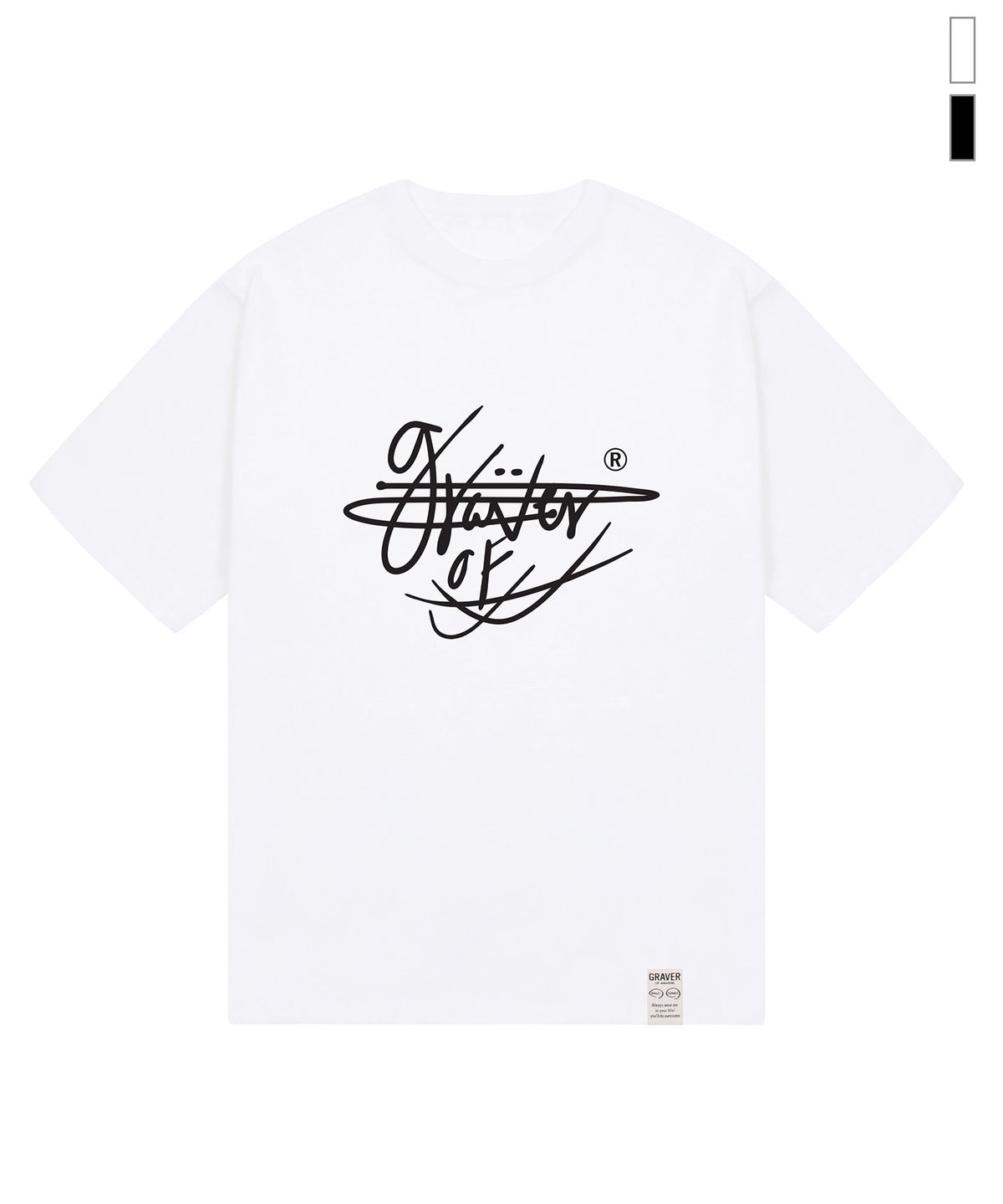 그레이버(GRAVER) [UNISEX]빅 레터링 싸인 반팔티_3color