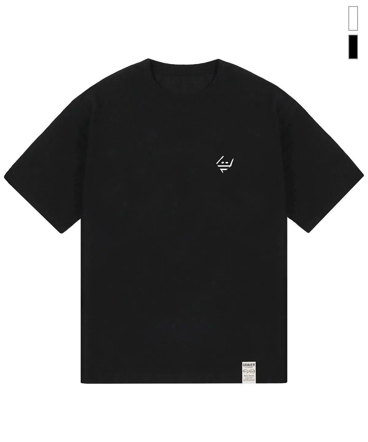 그레이버(GRAVER) [UNISEX]싸인 블루 레터링 백로고 반팔티_3color