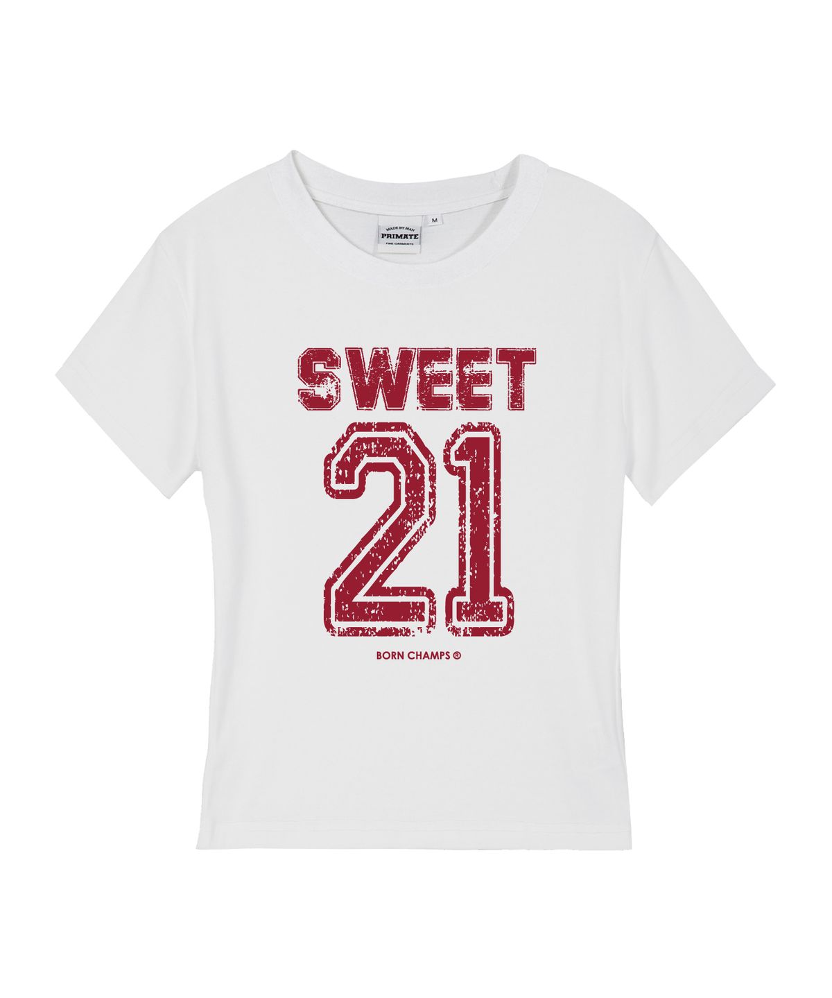 본챔스(BORN CHAMPS) [5 COLORS] 21 FEVER 여성 슬림핏 반팔티셔츠 B25ST80