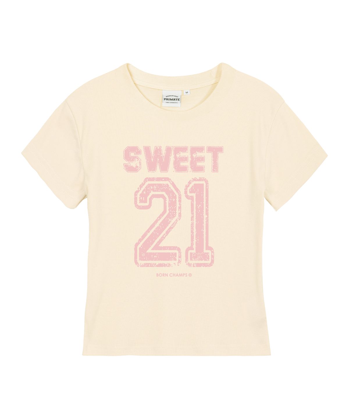본챔스(BORN CHAMPS) [5 COLORS] 21 FEVER 여성 슬림핏 반팔티셔츠 B25ST80