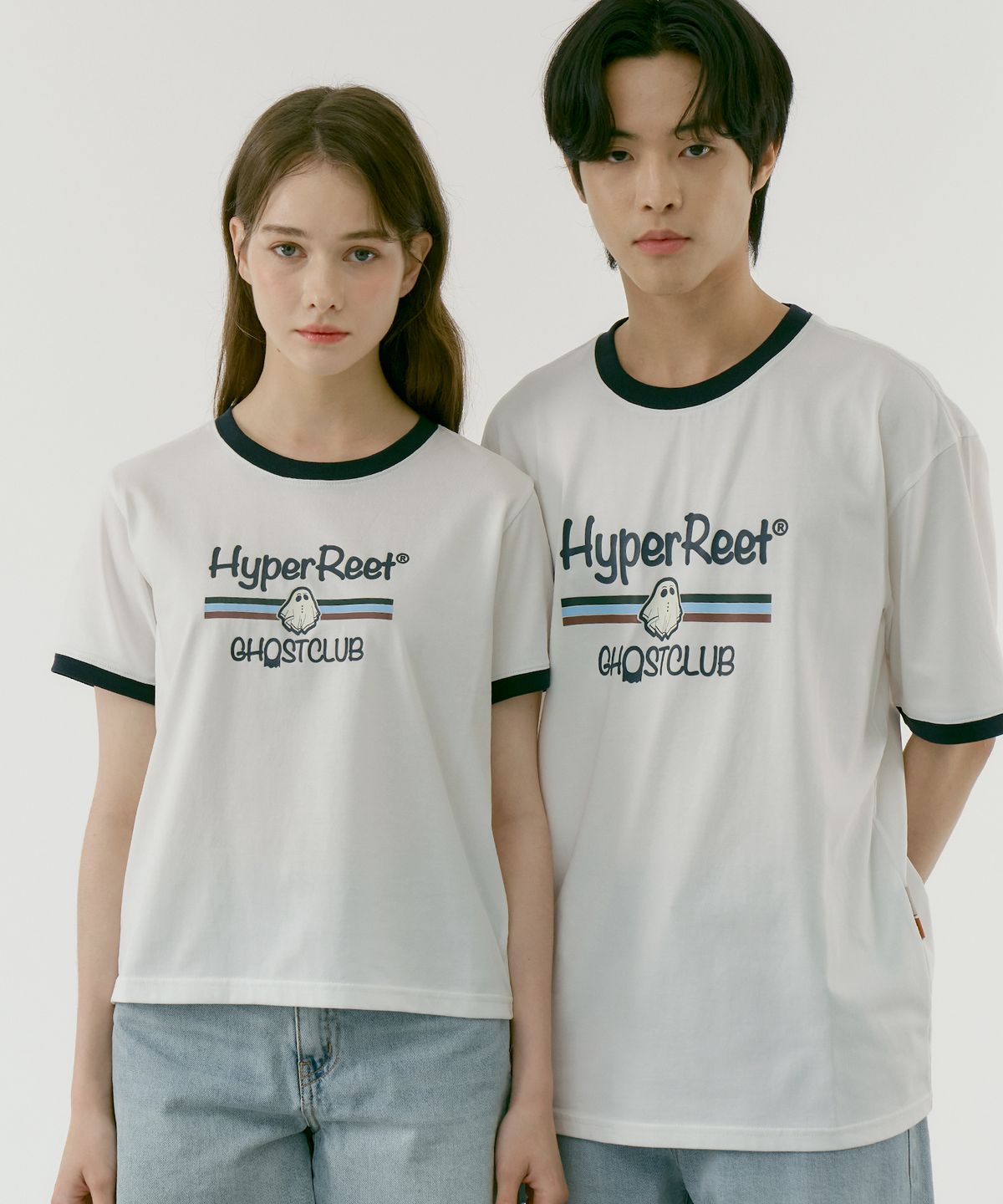 하이퍼리트(HYPERREET) 쿨코튼 링거 반팔티 [아이보리]_HF2TS070