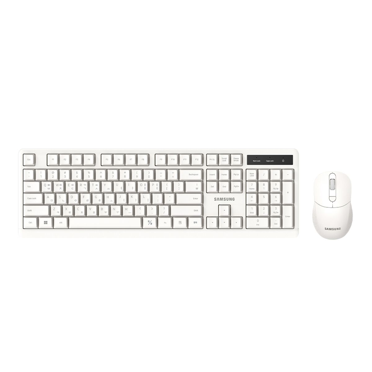 삼성전자(SAMSUNG ELECTRONICS) 무선키보드마우스세트 SP-R1600W 화이트  저소음 마우스 합본 사무용