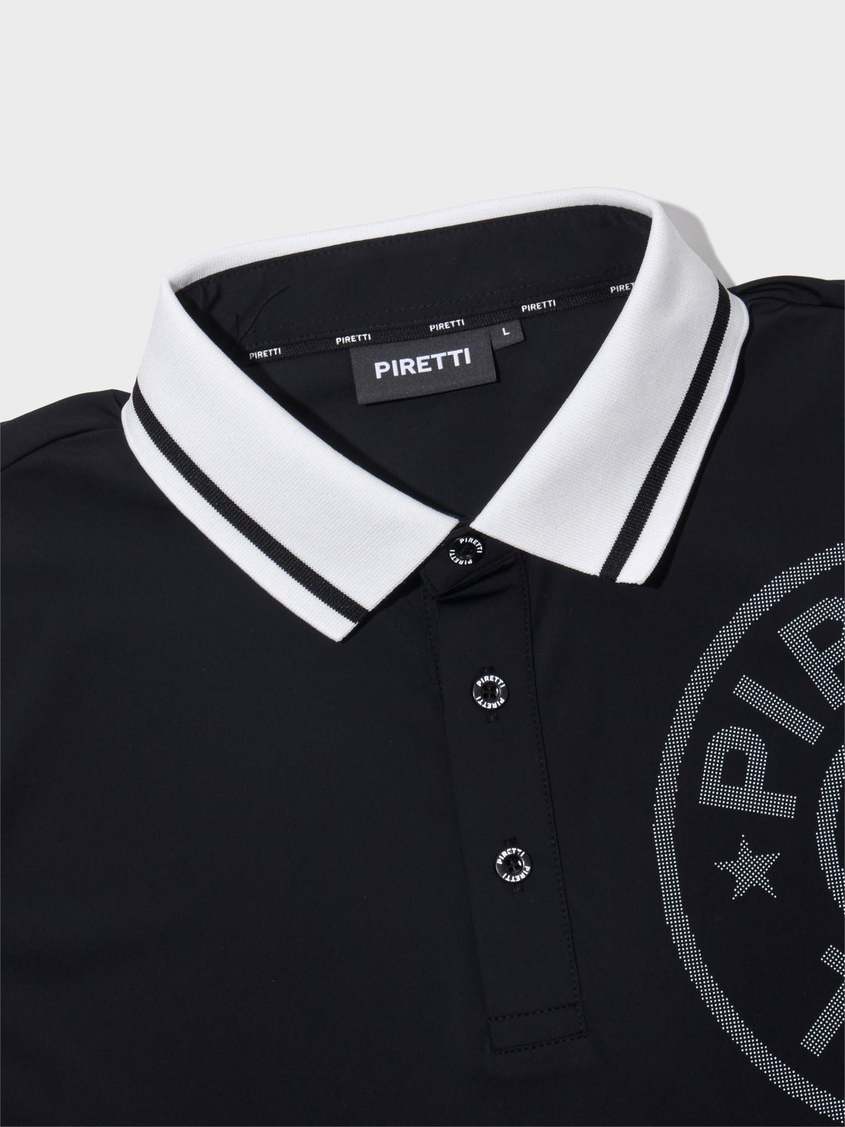 피레티(PIRETTI) 글로벌 에센셜 폴로 티셔츠 M_Black