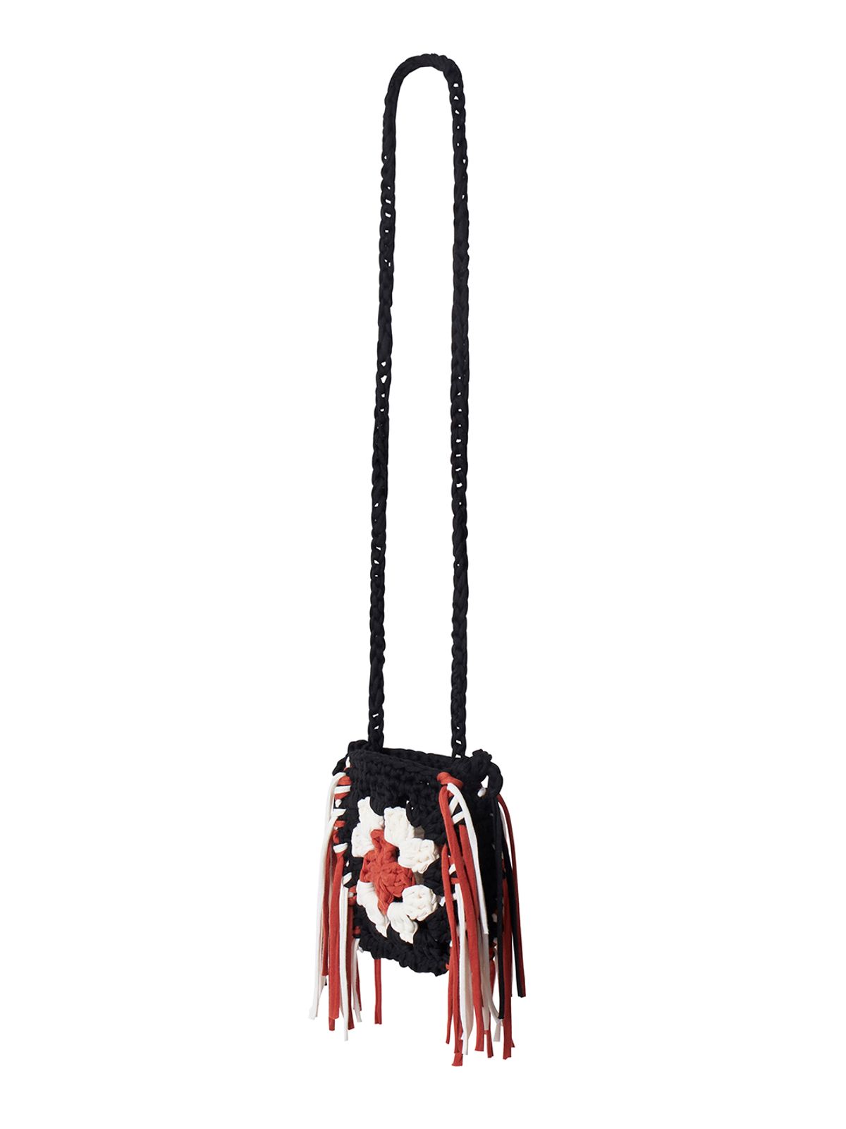 가먼츠팹(GARMENTS FAB) Crochet Tassel Mini Bag (BLACK)