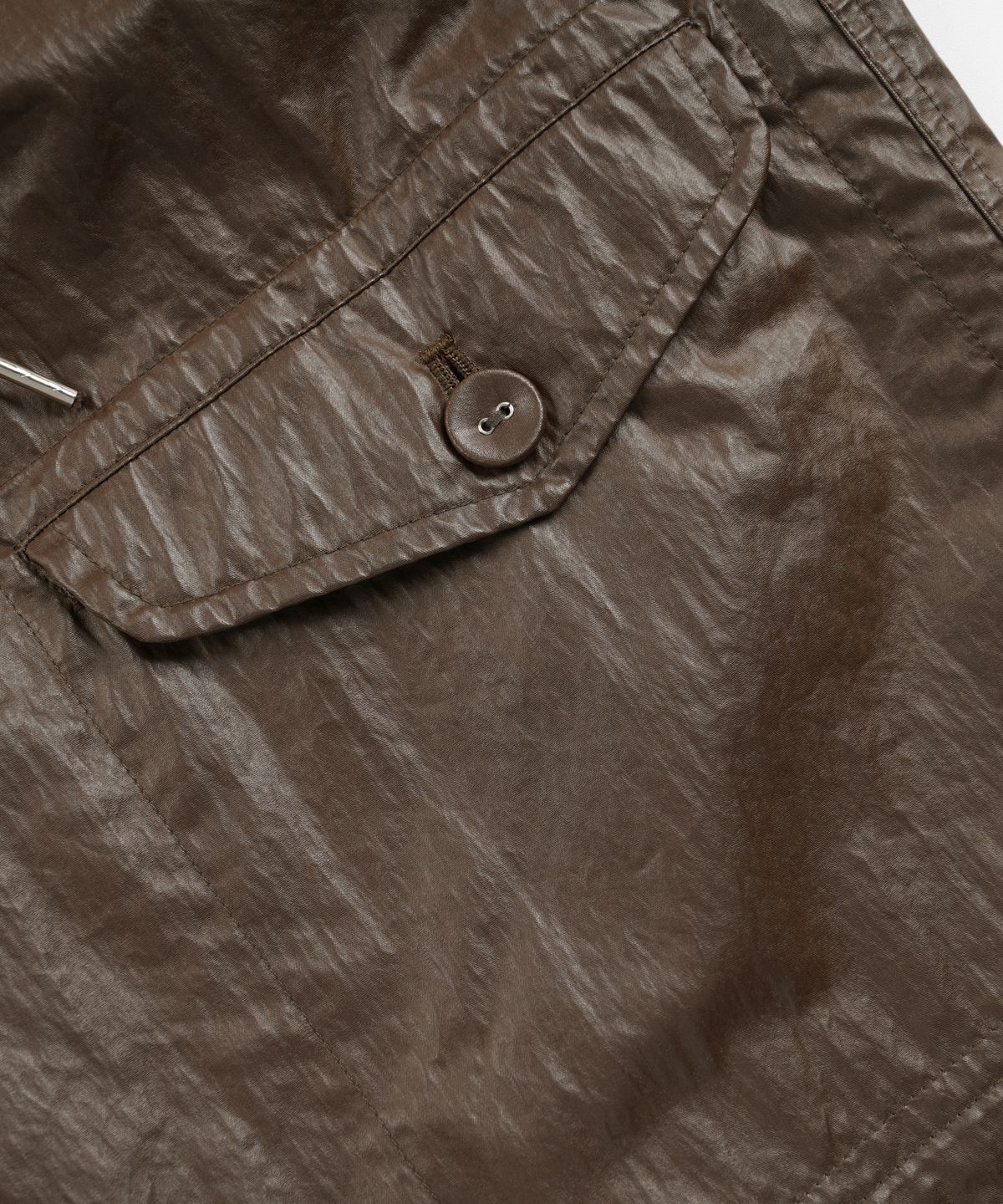 프리즘웍스(FRIZMWORKS) COATED CN SHORTS _ BROWN