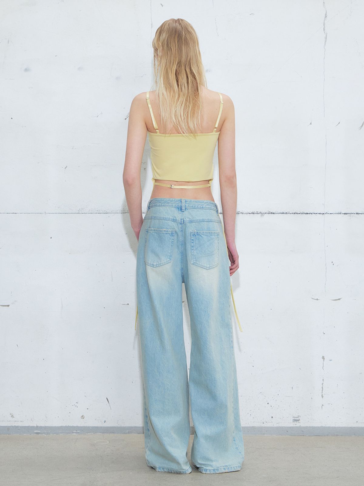 에트몽(ETMON) Drop Strap Sleeveless Top, Yellow