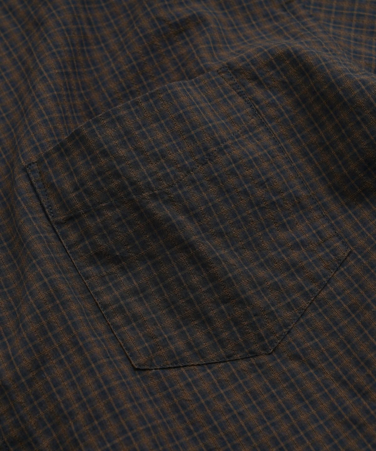 프리즘웍스(FRIZMWORKS) COTTON CHECK RELAXED HALF SHIRT _ BLACK
