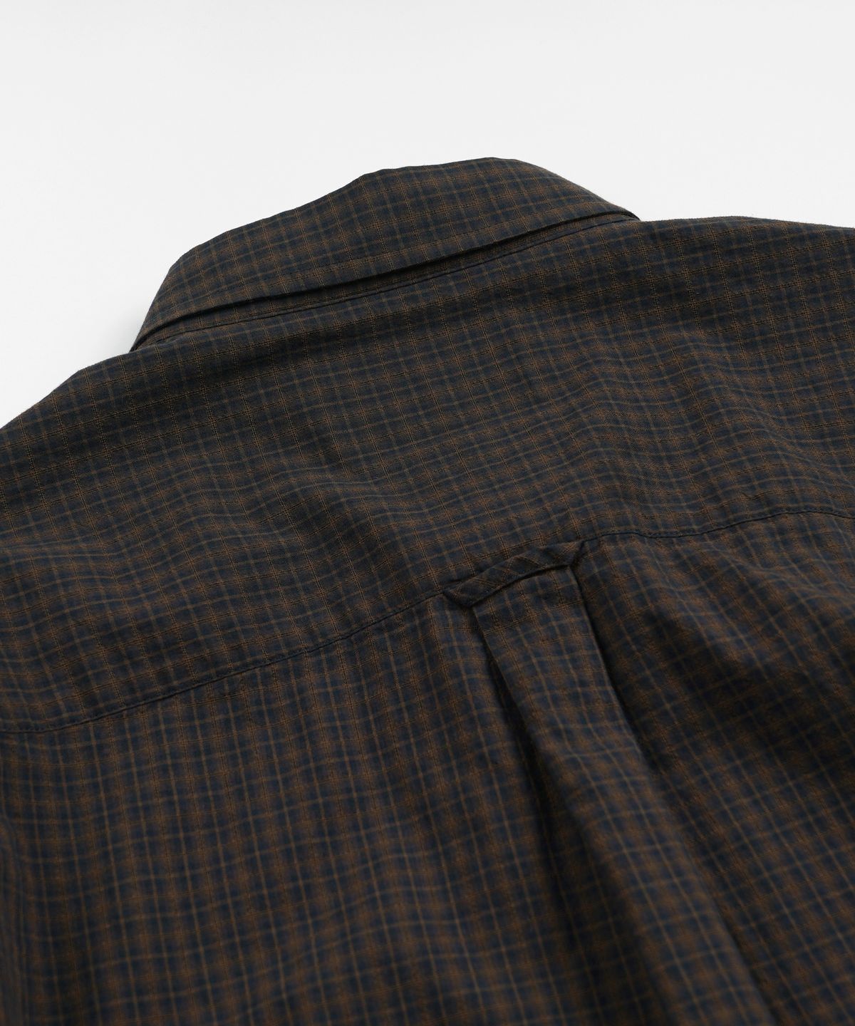 프리즘웍스(FRIZMWORKS) COTTON CHECK RELAXED HALF SHIRT _ BLACK