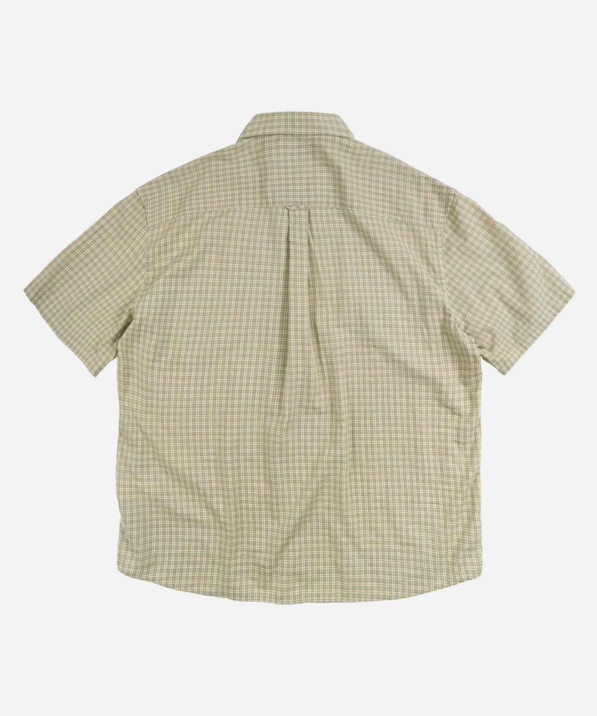 프리즘웍스(FRIZMWORKS) COTTON CHECK RELAXED HALF SHIRT _ LIGHT OLIVE