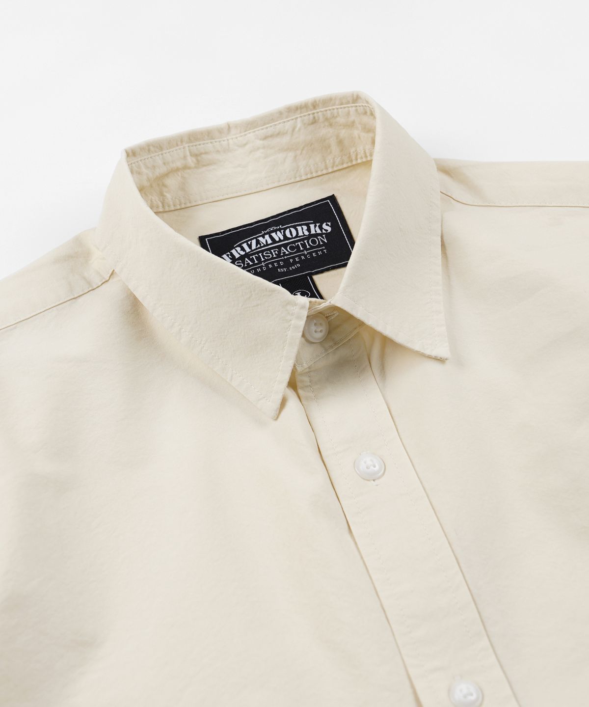 프리즘웍스(FRIZMWORKS) WASHED TRIPLE POCKET HALF SHIRT _ IVORY